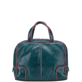 ロエベ ハンドバッグ グリーン パープル レザー レディース LOEWE 【中古】